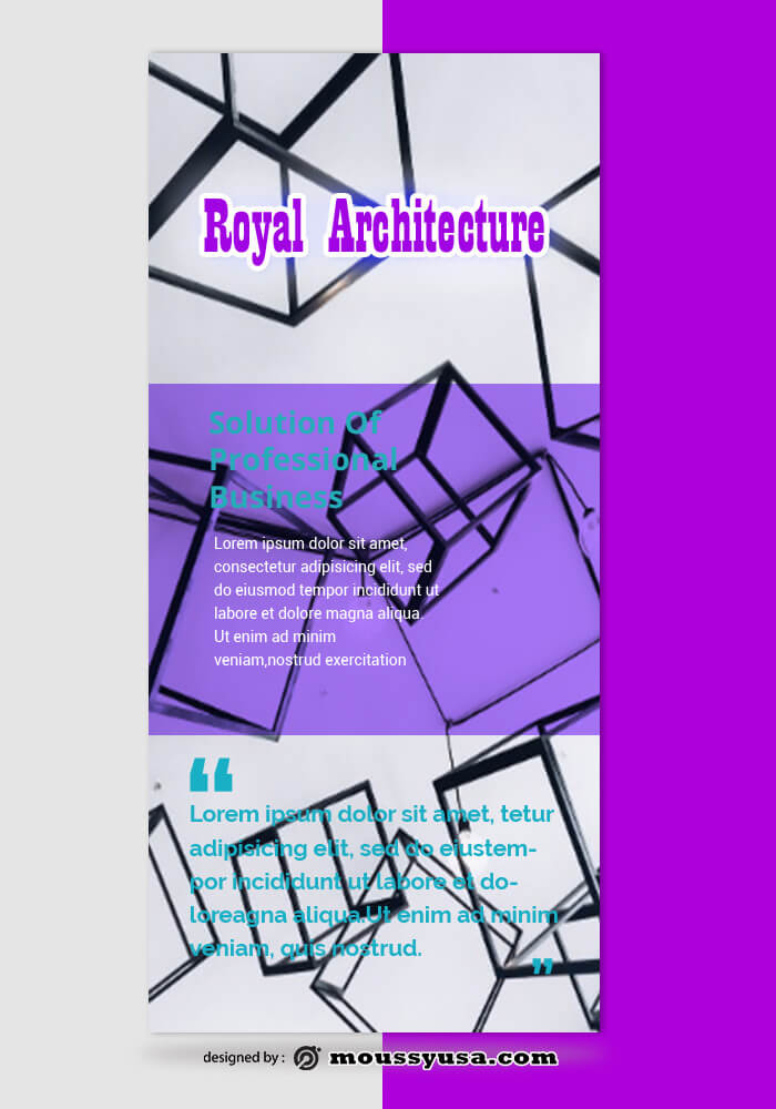 PSD Template For Architecture Rack Card
