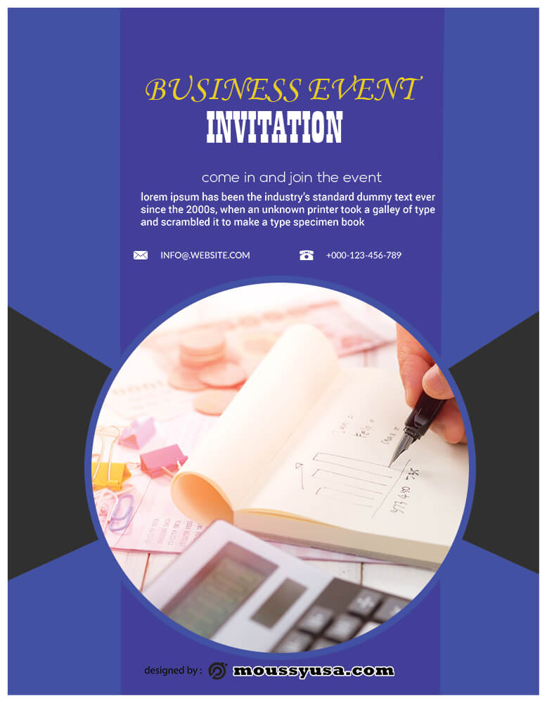 PSD Template For Business Event Invitation