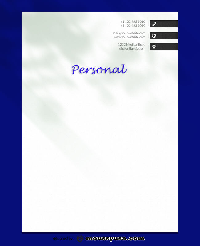 PSD Template For Personal Letterhead