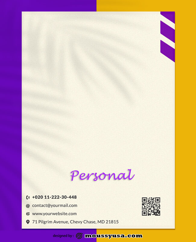 Personal Letterhead Template Example