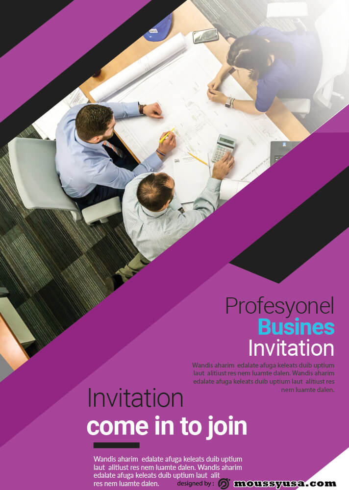 3+ Professional Business Invitation Templates Sample Mous Syusa