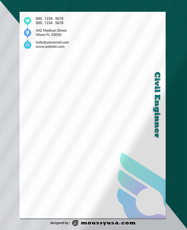 Sample Civil Enginner Letterhead Template