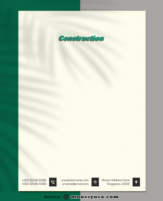 Sample Construction Letterhead Template