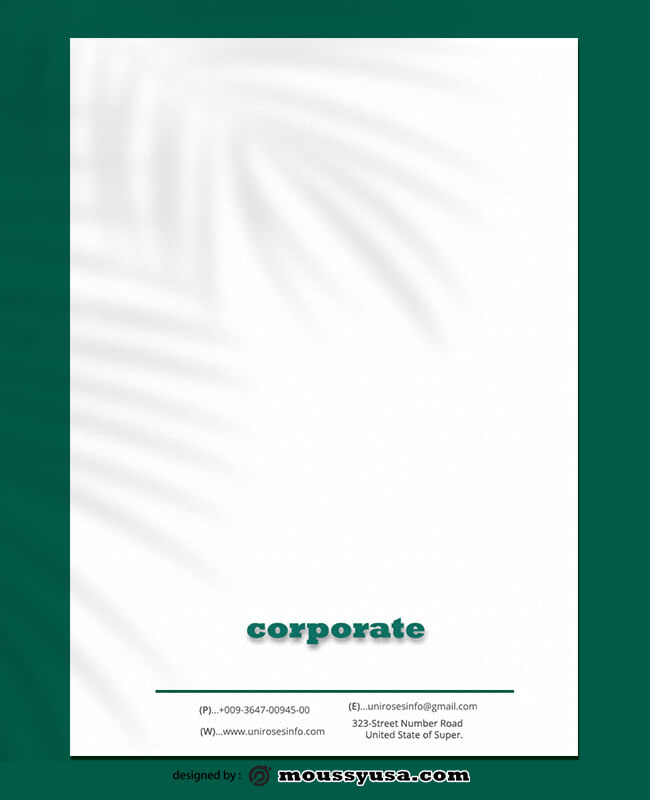 Sample Corporate Letterhead Template