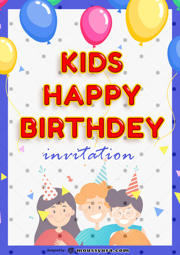 Sample Kids Birthday Invitation Template