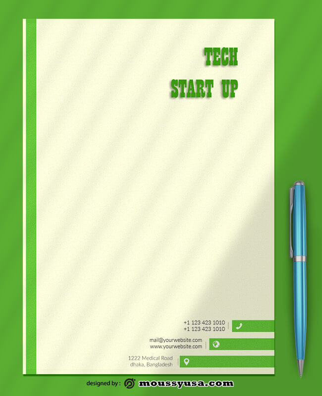 Sample Tech Startup Letterhead Templates