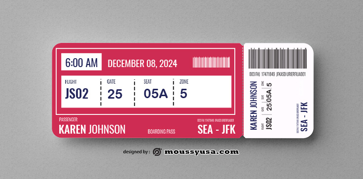 Airline Ticket Design Template