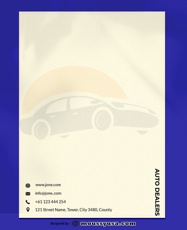 Auto Dealer Letterhead Design Ideas