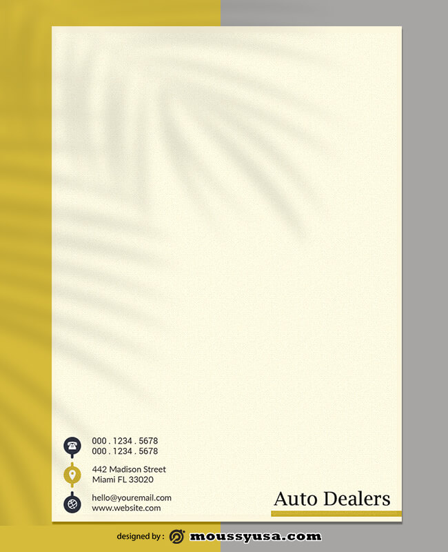 Auto Dealer Letterhead Design Template