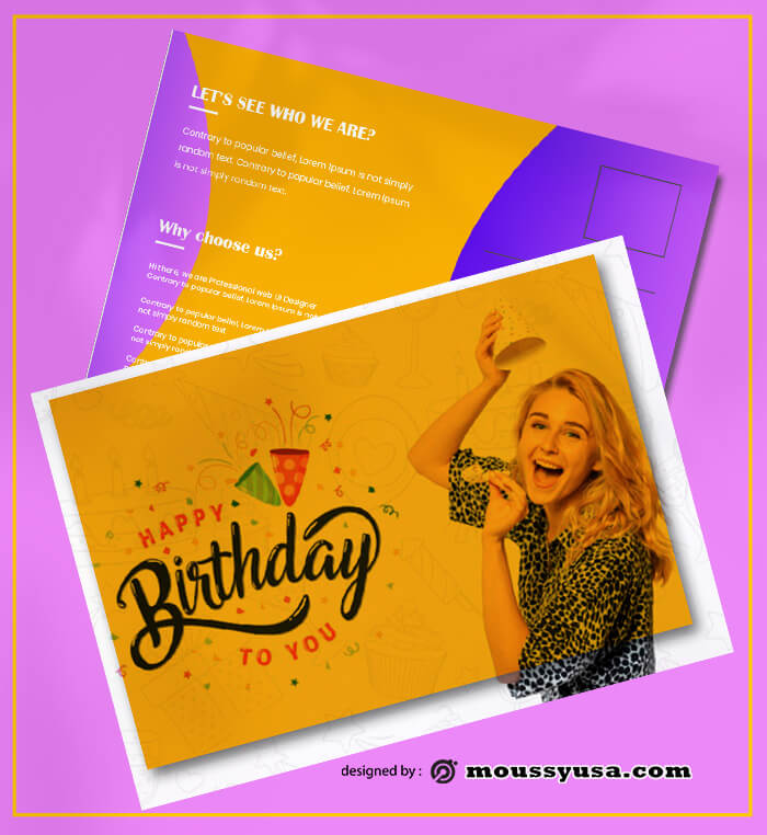 Birthday PostCard Templates Design