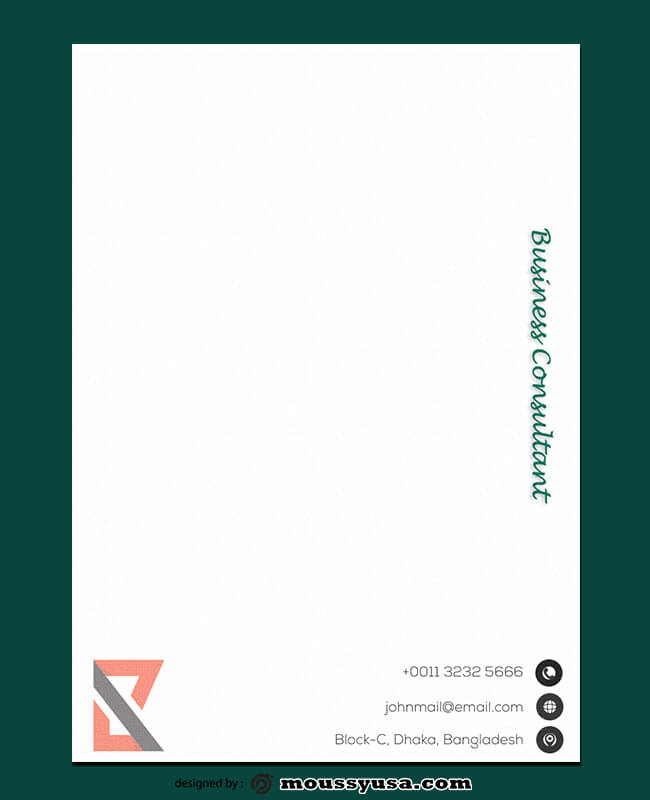 Business Consultant Letterhead Design Ideas