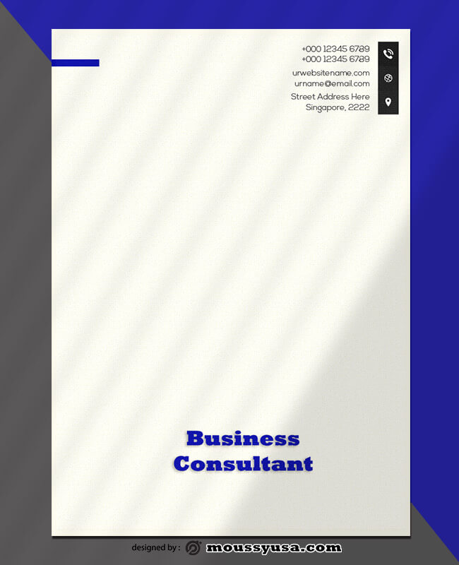 Business Consultant Letterhead Design Template