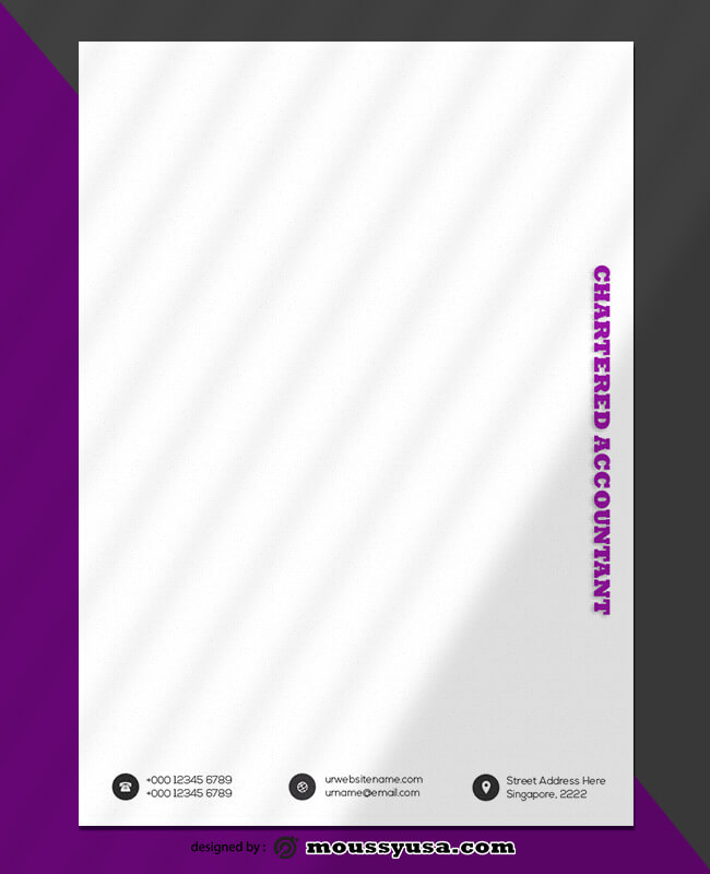 Chartered Accountant Letterhead Template Design