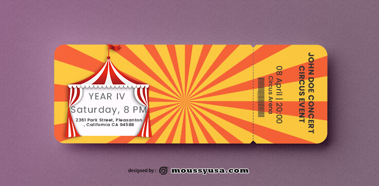 Circus Ticket Template Sample