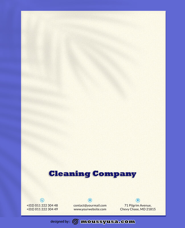 Cleaning Company Letterhead Template Design