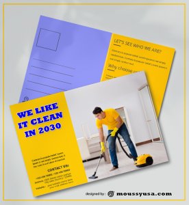 3+ Cleaning Postcard template sample | Mous Syusa