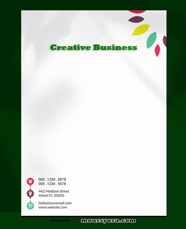 Creative Business Letterhead Design PSD