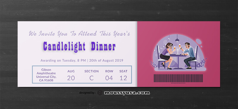 Dinner Ticket Template Ideas