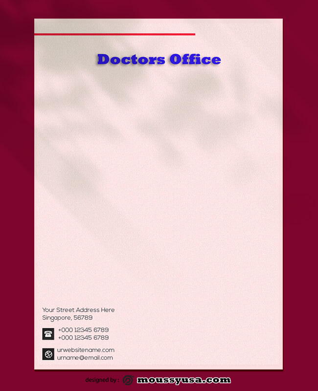 Doctors Office Letterhead Design PSD