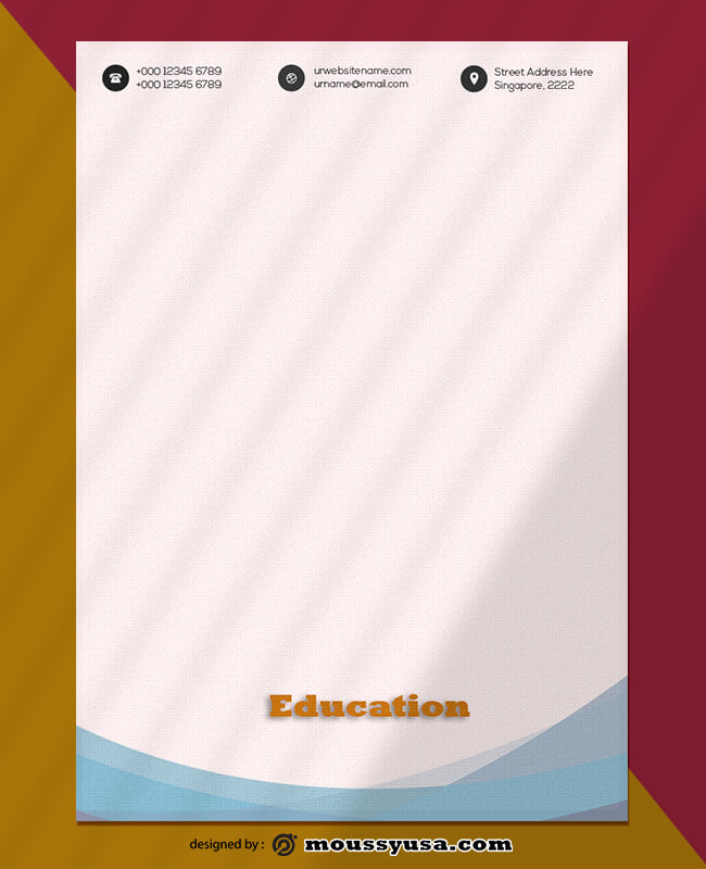 Education Letterhead Template Design