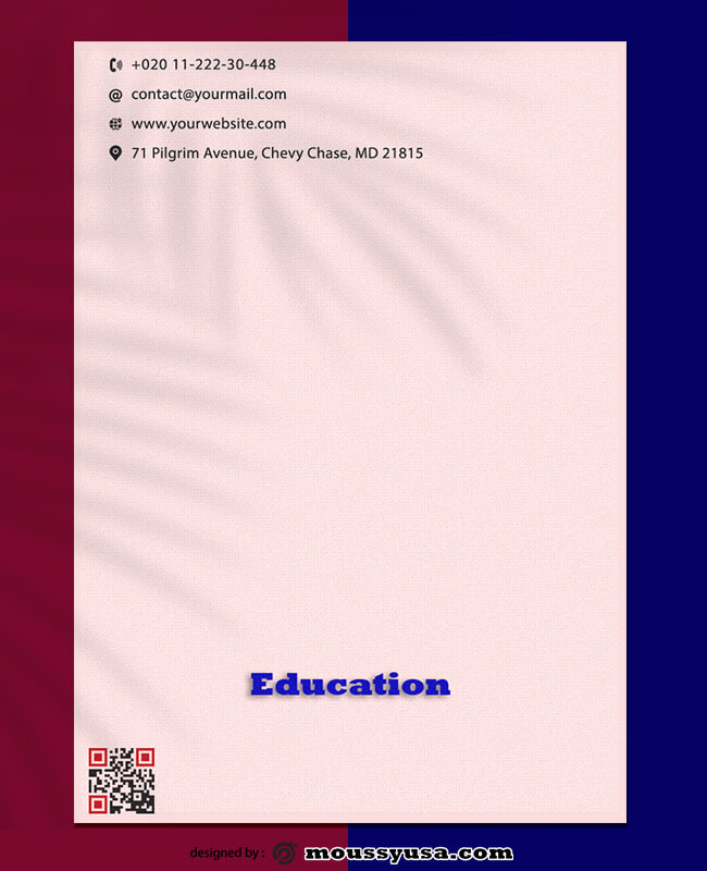 Education Letterhead Template Sample