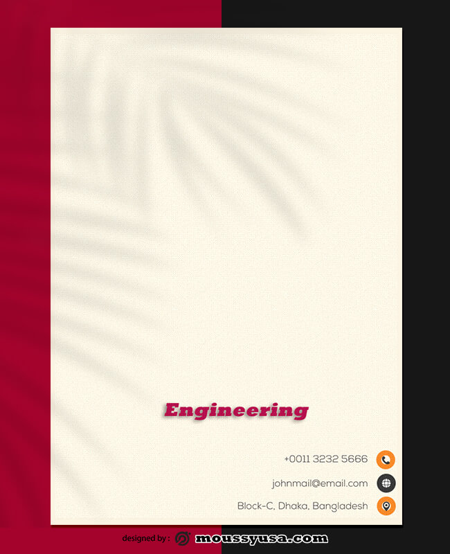 Engineering Letterhead Design PSD