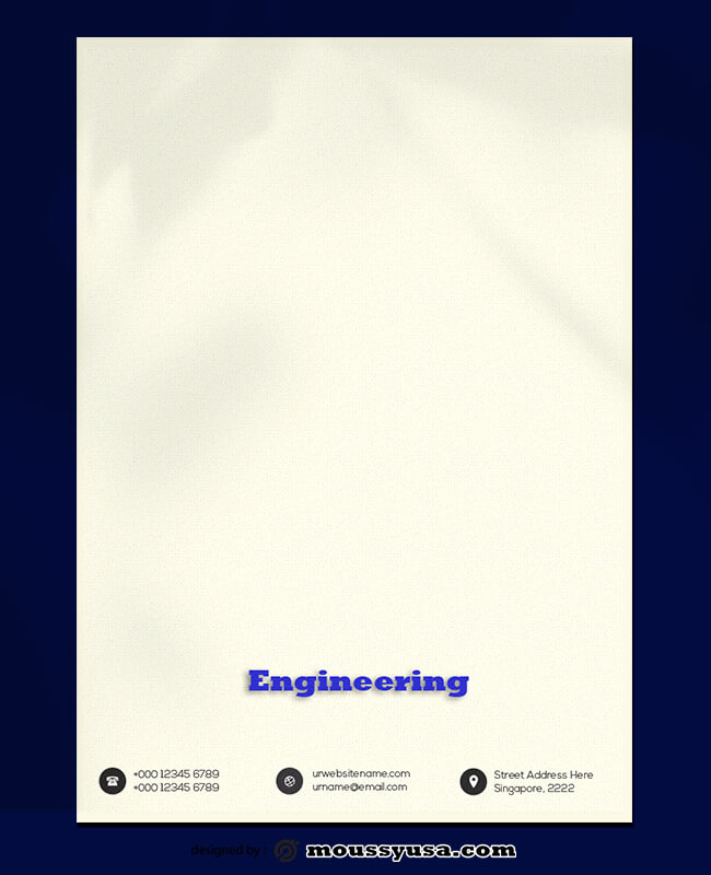 Engineering Letterhead PSD Template For