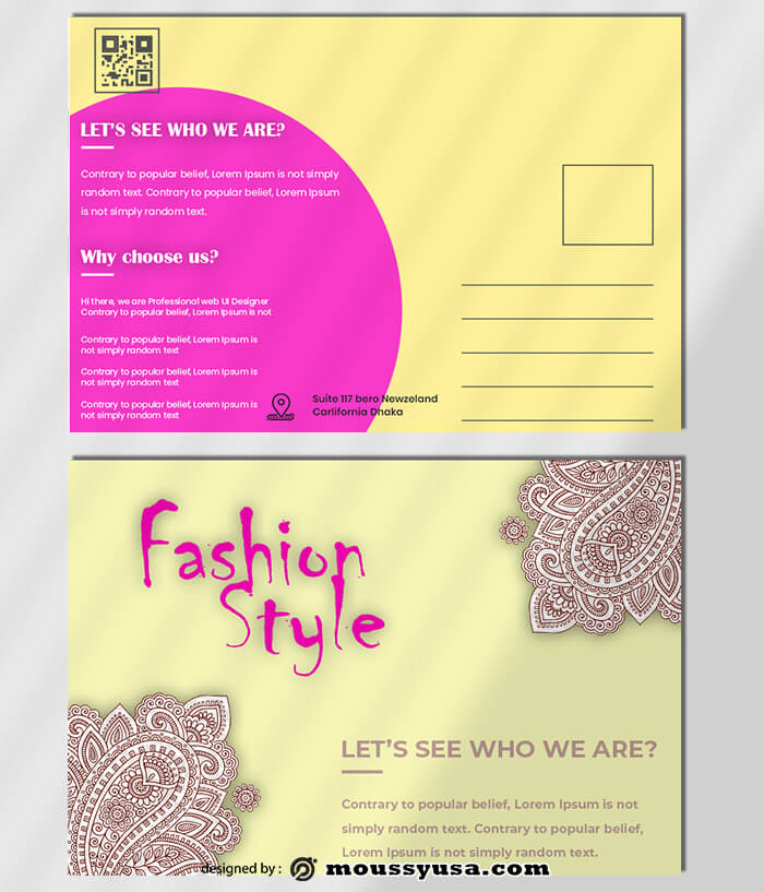 Fashion Postcard Design Template