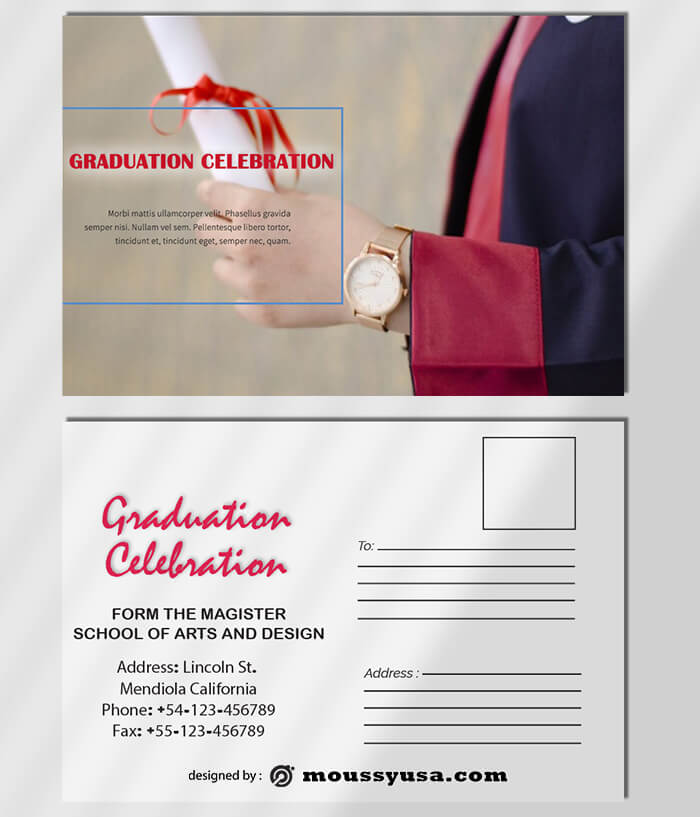 3 Graduation Postcard Template Ideas Mous Syusa