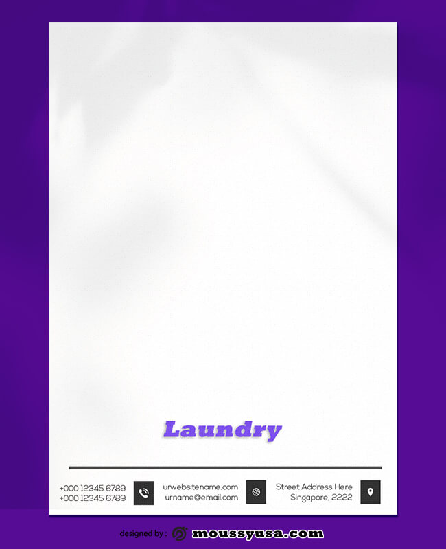 Laundry Letterhead Design Template