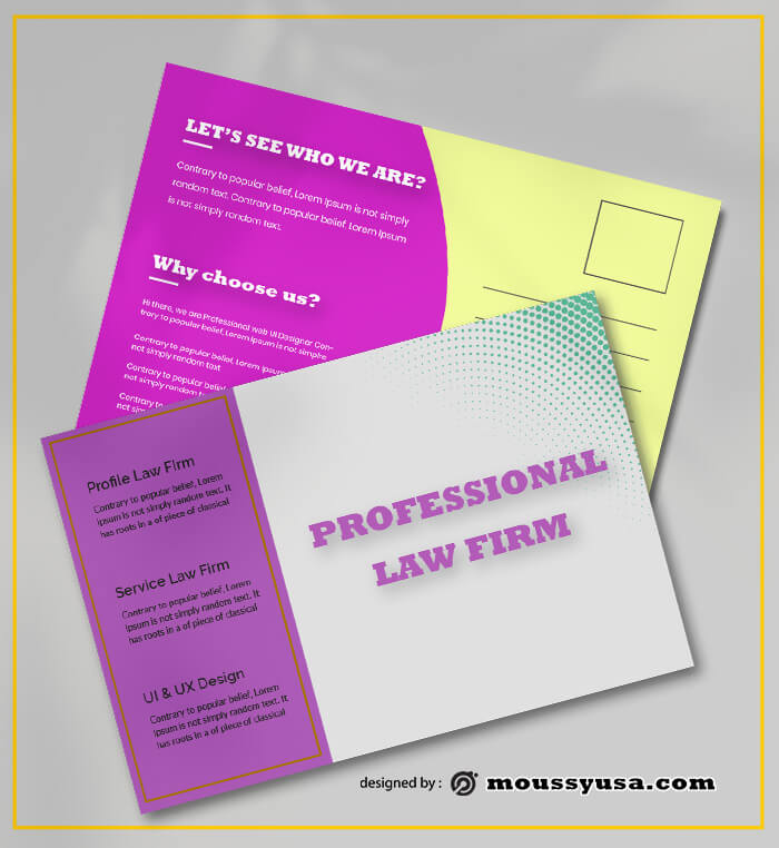 Law Firm PostCard Design Ideas