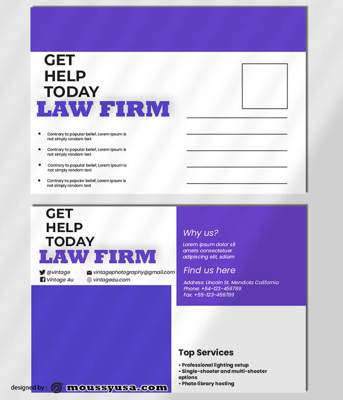 Law Firm PostCard Design Template