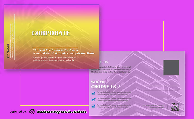 PSD Corporate Postcard Template