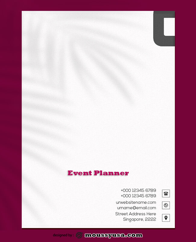 PSD Event Planner Letterhead Template