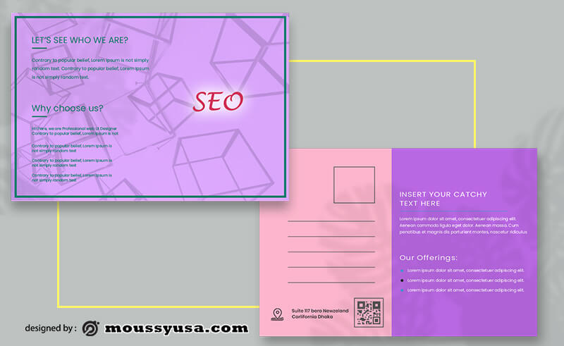 PSD SEO Postcard Template