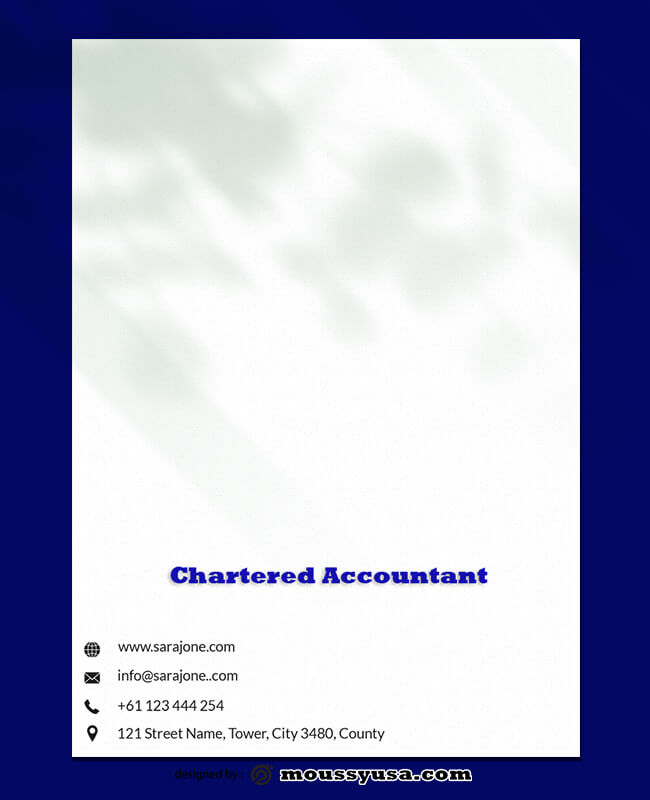 PSD Template For Chartered Accountant Letterhead