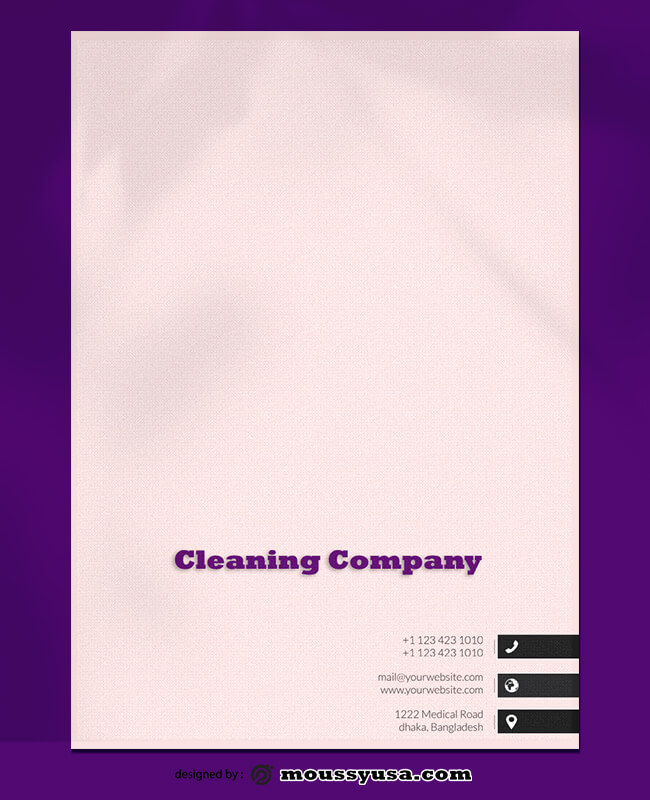 PSD Template For Cleaning Company Letterhead