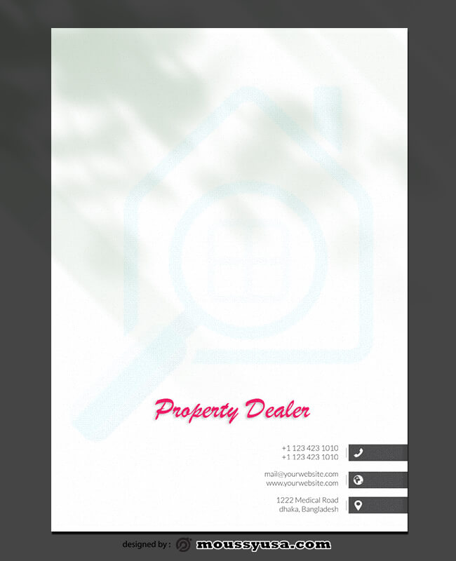 PSD Template For Property Dealer Letterhead