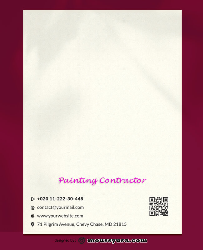 Painting Contractor Letterhead Templates Ideas