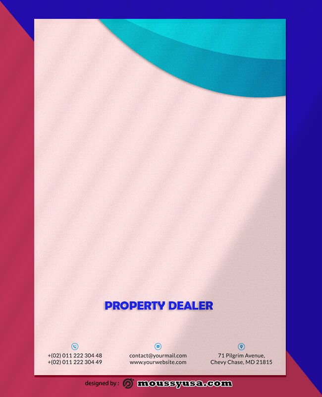 Property Dealer Letterhead Design PSD