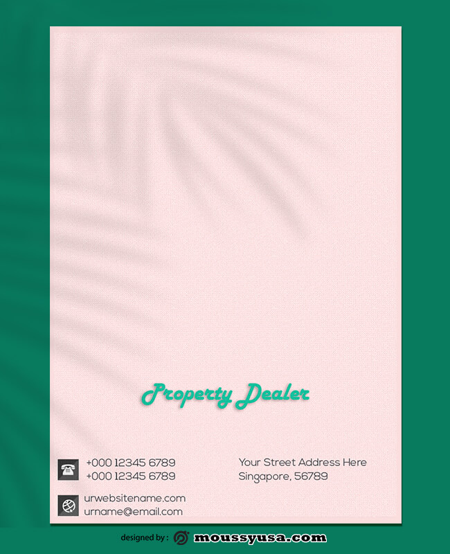 Property Dealer Letterhead Template Example