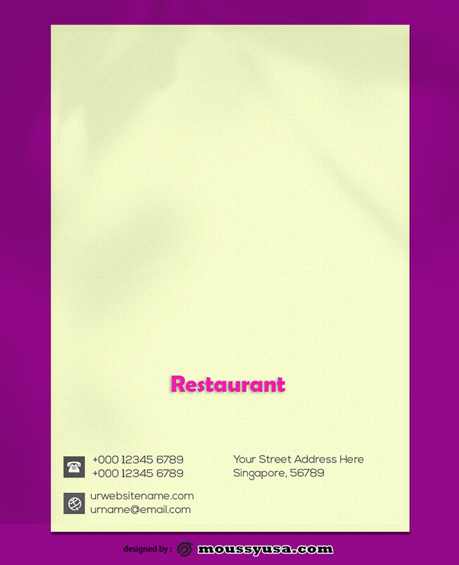 Restaurant Lettterhead Template Sample