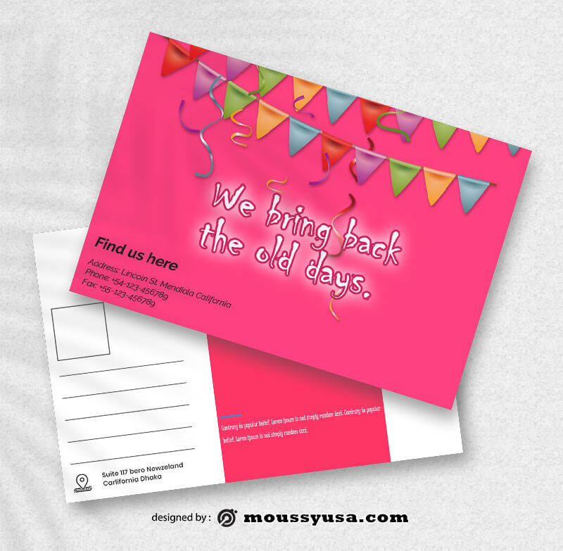 Sample Birthday PostCard Templates