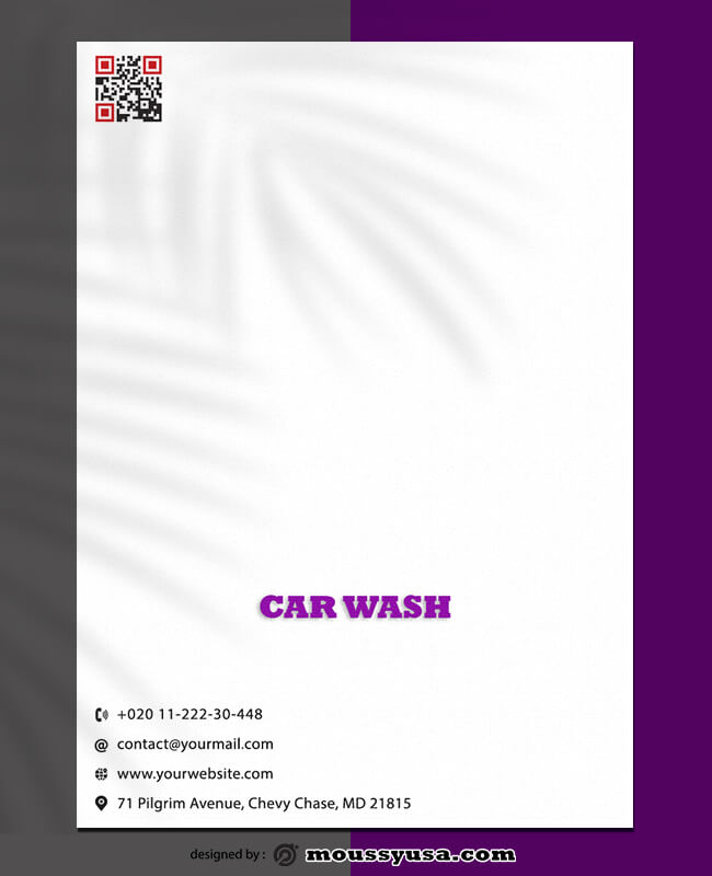 Sample Car Wash Lettterhead Template