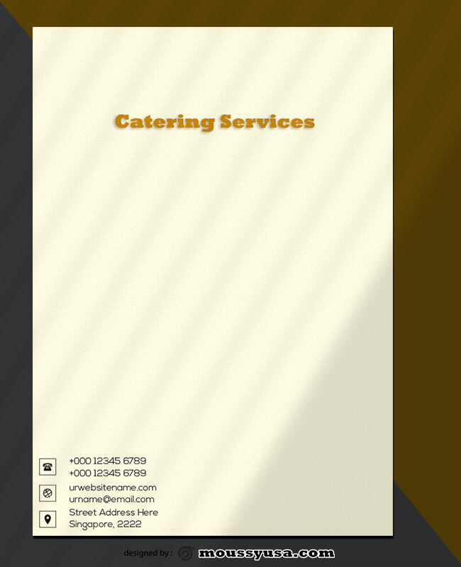 Sample Catering Services Letterhead Template