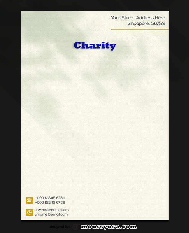 Sample Charity Letterhead Template