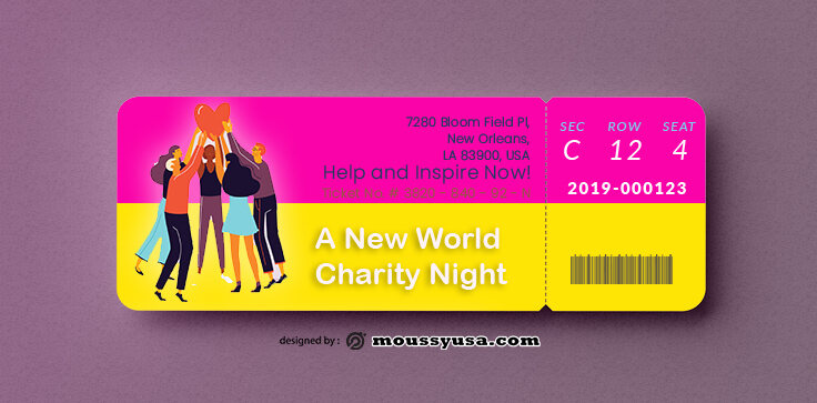 Sample Charity Ticket Templates