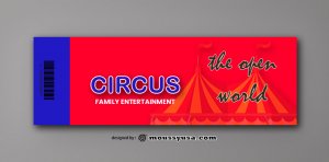 3+ Circus Ticket template sample | Mous Syusa