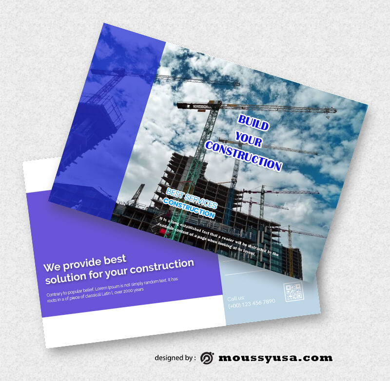 Sample Construction Postcard Templates