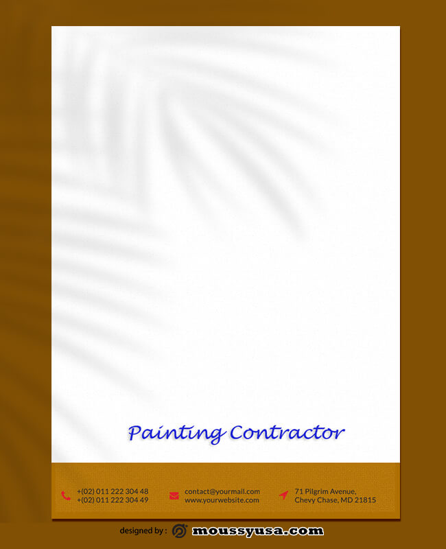 Sample Painting Contractor Letterhead Templates